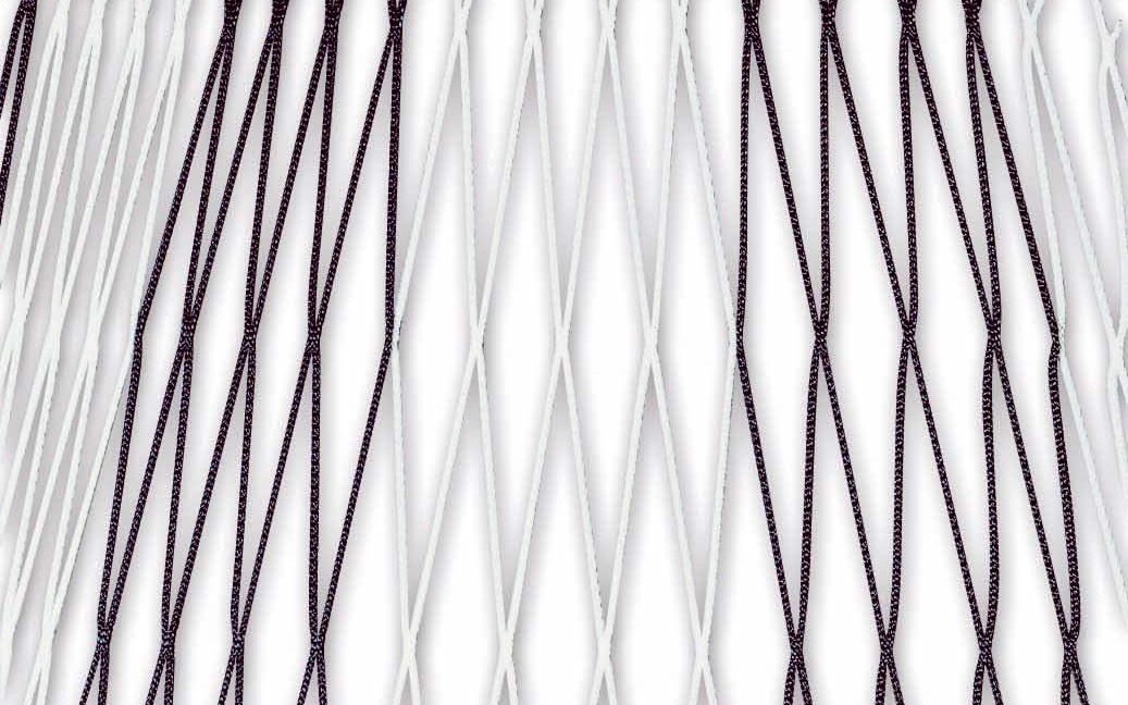 Zweifarbiges Netz für Jugendtore 5 x 2 m in Schwarz-Weiß