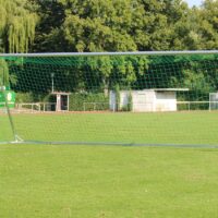 Trainingstor easytec aus Aluminium von artec Sportgeräte in Seitenansicht