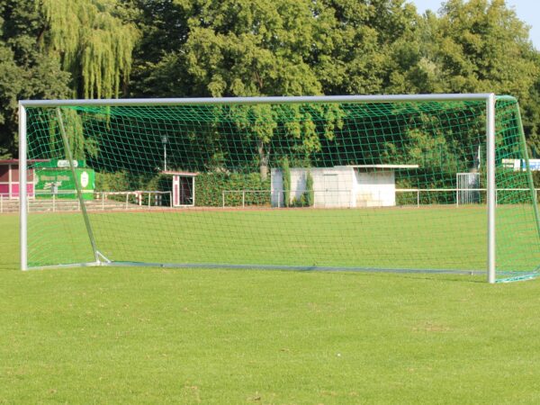 Trainingstor easytec aus Aluminium von artec Sportgeräte in Seitenansicht