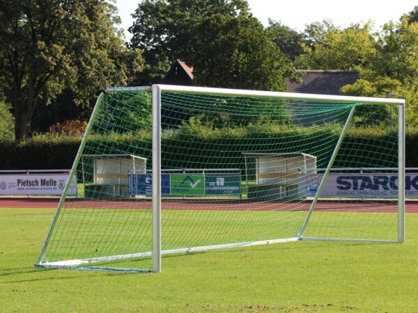 Trainingstor aus Aluminium von artec Sportgeräte in Seitenansicht