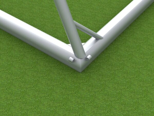 Trainingstor aus Aluminium mit ovalem Bodenrahmen