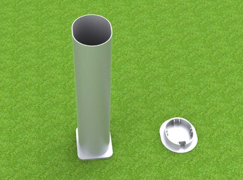 Bodenhülse Standard für Ovalprofil mit losem Deckel Bodenhülse Standard für Ovalprofil mit losem Deckel