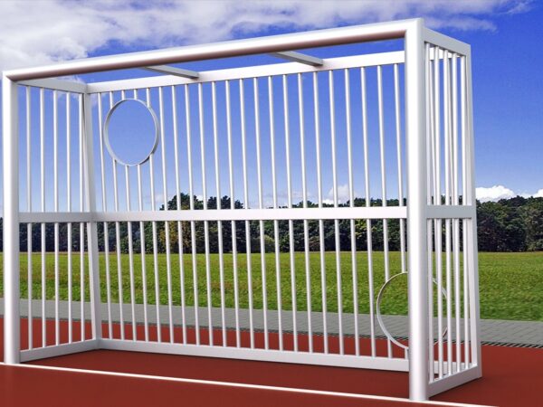 Bolzplatztor mit stabiler Torwand