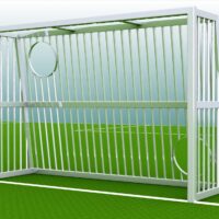 Vollverschweißtes Bolzplatztor mit Torwand