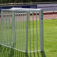 Minitor 1,80 x 1,20 m mit geschlossenem Hinternau von artec im Ovalprofil