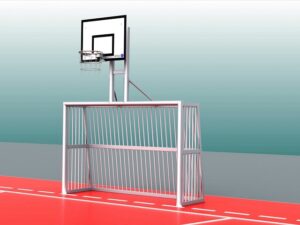Bolztor mit Basketballaufbau und Sandfüllung