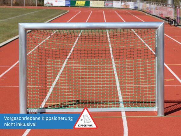 Mini-Trainingstor mit Ovalprofil, eingefräste Netzaufhängung