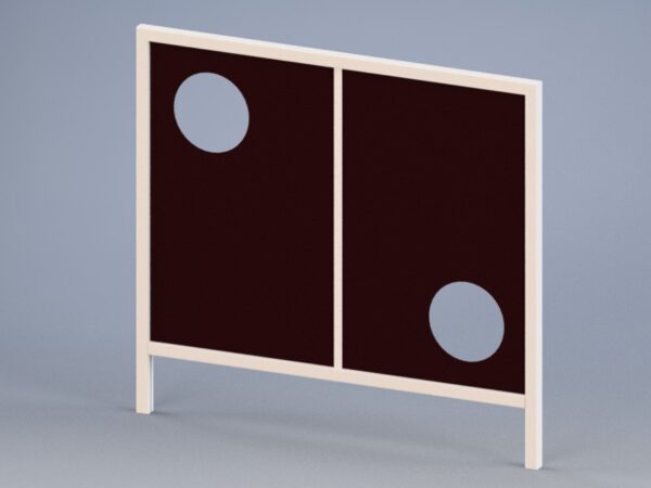 Stationäre Torwand mit Siebdruckploatte und verlängerten Pfosten