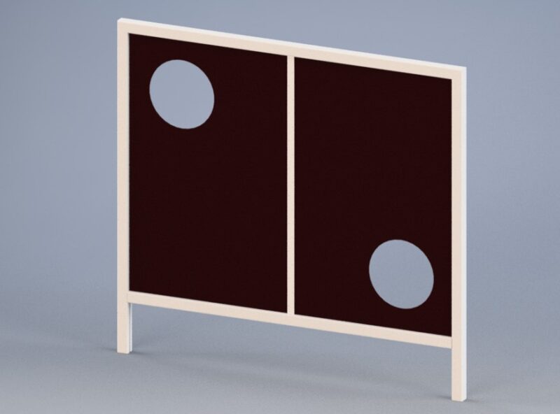 Stationäre Torwand mit Siebdruckploatte und verlängerten Pfosten Stationäre Torwand mit Siebdruckploatte und verlängerten Pfosten