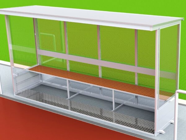 Fußball-Spielerkabine aus Aluminium "Essen"