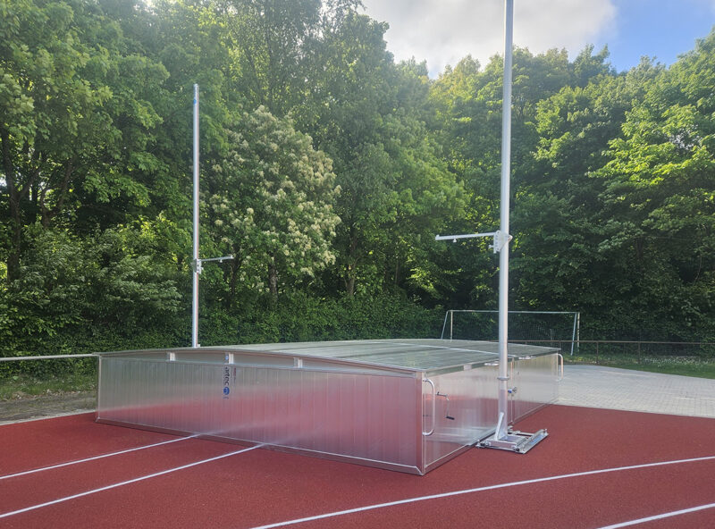 Stationärer Stabhochsprungständer zertifiziert nach World Athletics - Made in Germany