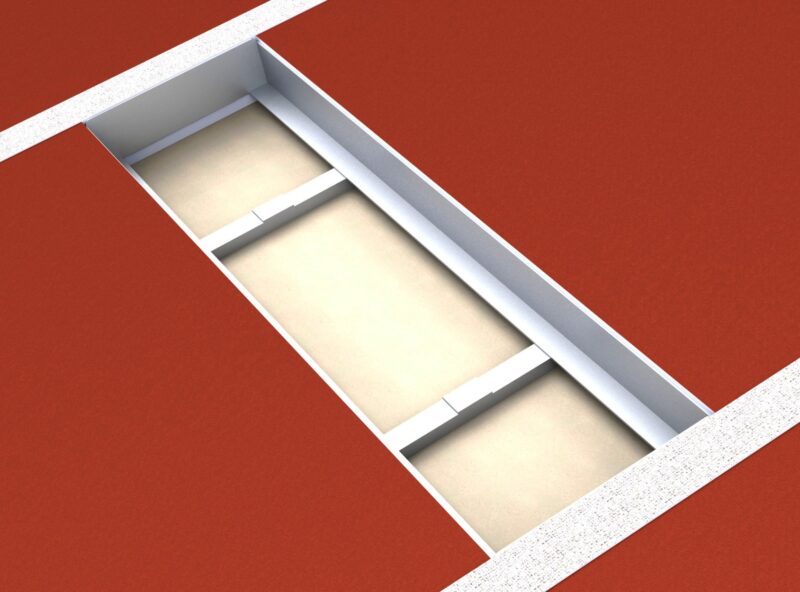 Einbauwanne für Absprungbalken artec Einbauwanne für Absprungbalken artec