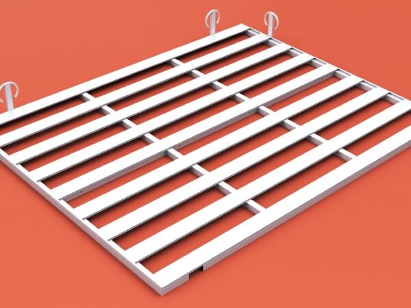 Auflageraster aus Aluminium für Hochsprungmatte, Abmessung 600 x 400 cm von artec Sportgeräte