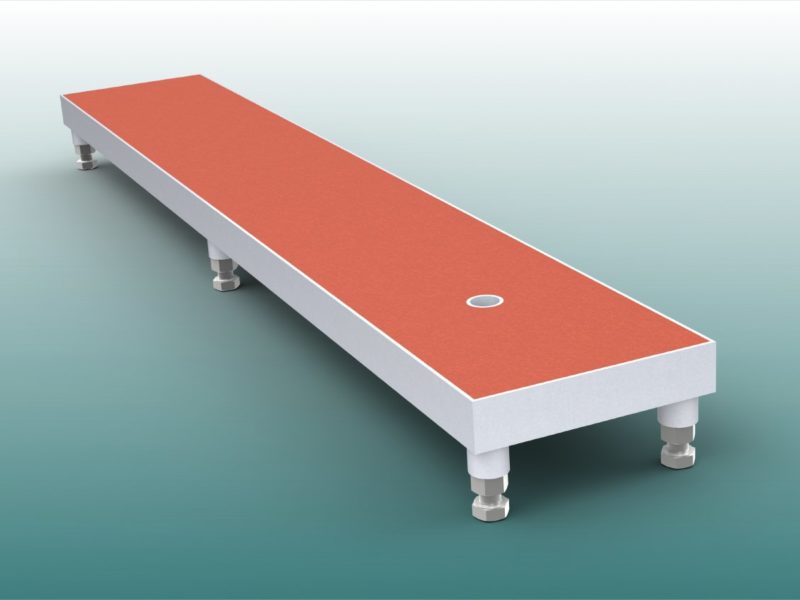 Blindbalken aus Aluminium für Weit- und Dreisprung