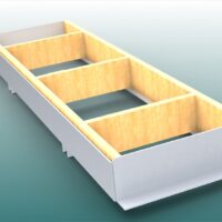 Einbauwanne für Absprungbalken aus Aluminium