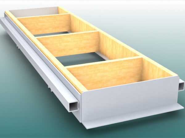 Einbauwanne mit Seitenwandverstärkung aus Alu
