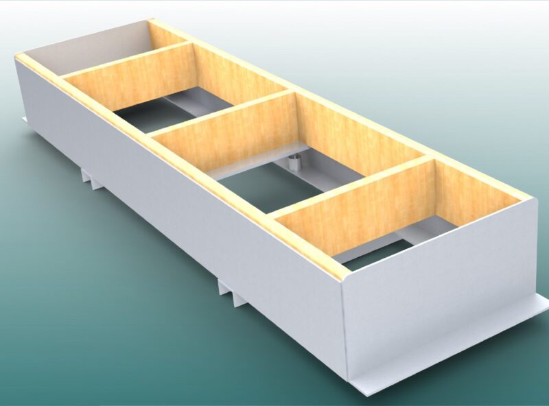Aluminium-Einbauwanne für Weit- und Dreisprung Aluminium-Einbauwanne für Weit- und Dreisprung