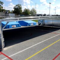 Fahrbare Sicherheitsabdeckung für Stabhochsprungmatten artec Sportgeräte