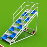 Zielrichtertreppe für 8 Personen mit Sitzschalen