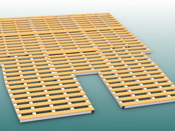 Auflageraster aus Aluminium und Holz für Stabochsprungmatte, Abmessung 800 x 600 cm von artec Sportgeräte