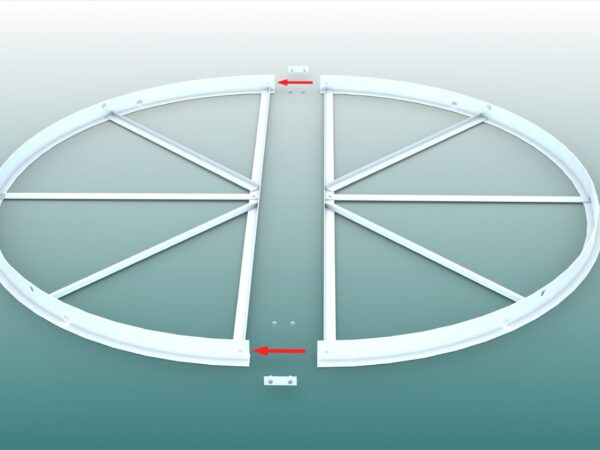 Kugelstoßring aus Aluminium mit IAAF-Zertifikat von artec