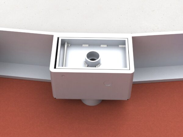 Kugelstoßring mit 4 Revisionsschächten aus Alu