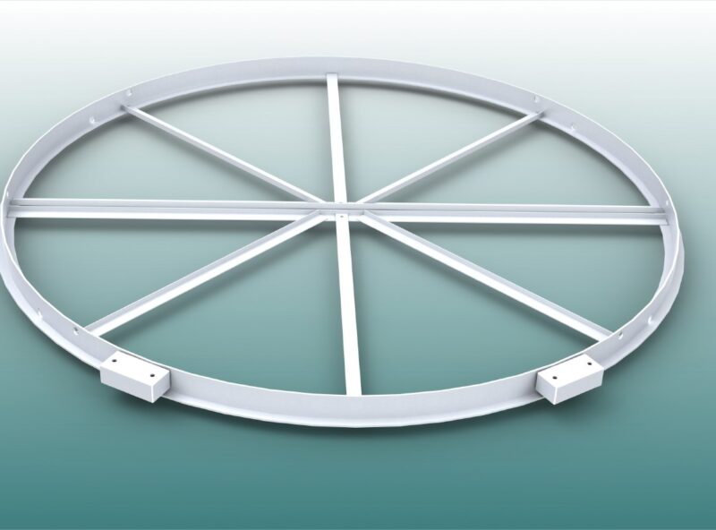 Kugelstoßring mit Konsolen aus Aluminium