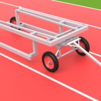 Hürdentransportwagen aus Aluminium für 30 Hürden, Beladung von hinten von artec