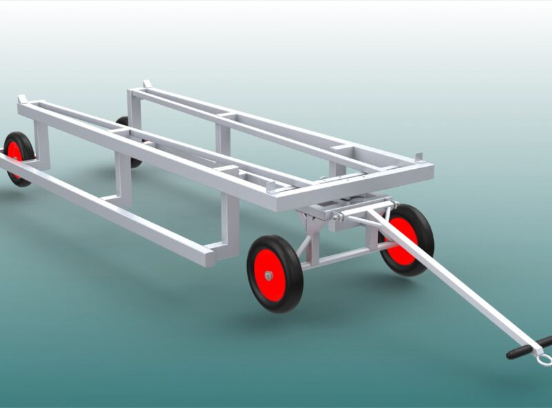 Stabiler Transportwagen für Hürden (40 Stück)