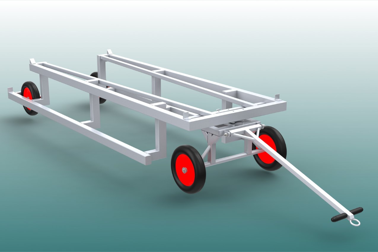 Stabiler Transportwagen für Hürden (40 Stück)