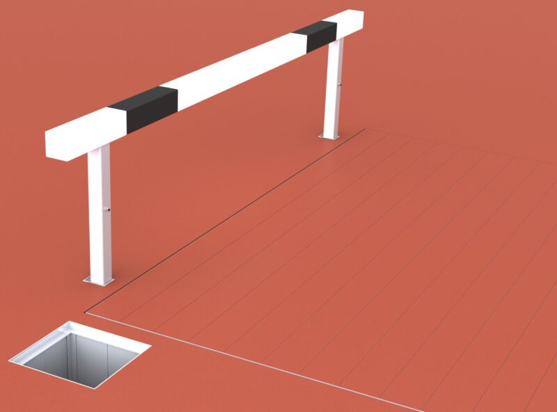 Wassergraben-Abdeckung aus Aluminium-Spezialprofil mit Nut und Feder, Aufkantung für Kunststoffbeschichtung von artec Sportgeräte