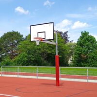 Einmast-Basketballständer aus Aluminium