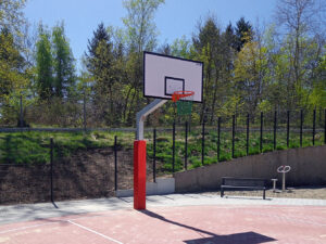 Einmast-Streetballständer aus Stahl