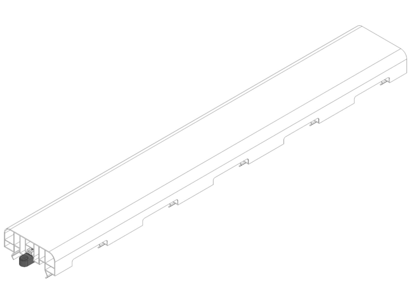 Abdeckung für gebogene Rinne 50120_Abdeckung Kunststoffrinne_Produktdarstellung