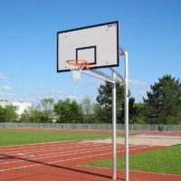 Zweimast-Basketballständer, komplett verschweißt