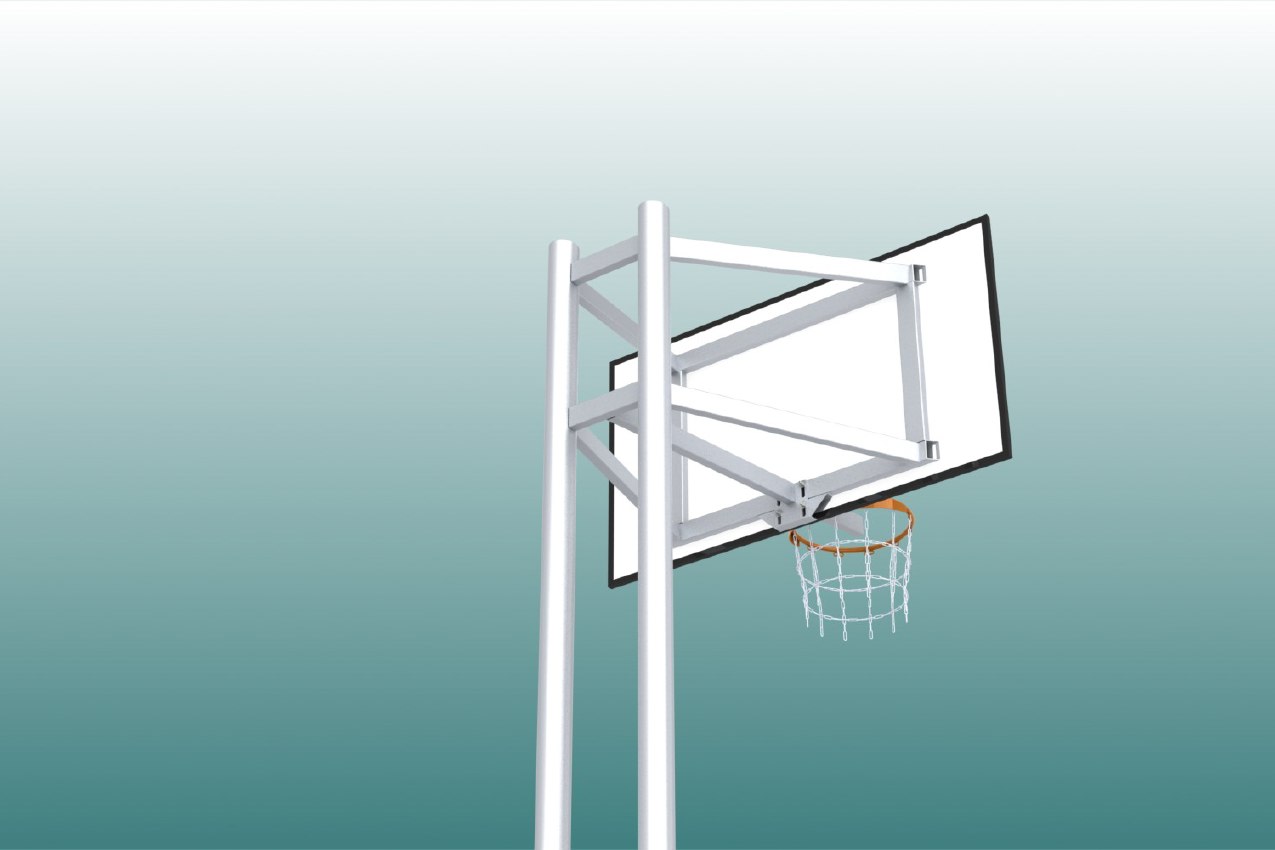 Vollverschweißte Basketballanlage aus Aluminium