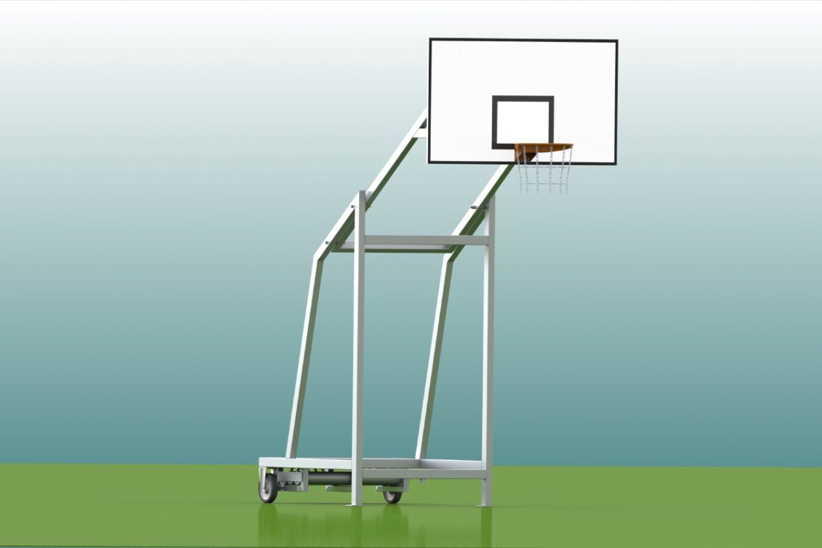 Mobile Basketballanlage aus Aluminium für Outdoor