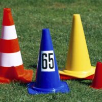 Markierhütchen aus Kunststoff, Höhe: 17 cm, Farbe: rot