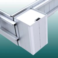 Versorgungsschacht für Wassergraben aus Aluminium