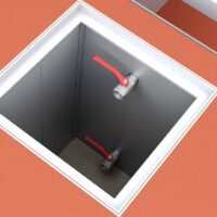 Versorgungsschacht aus Aluminium für Wassergraben von artec