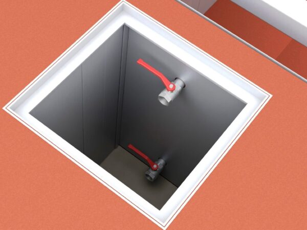 Versorgungsschacht aus Aluminium für Wassergraben von artec