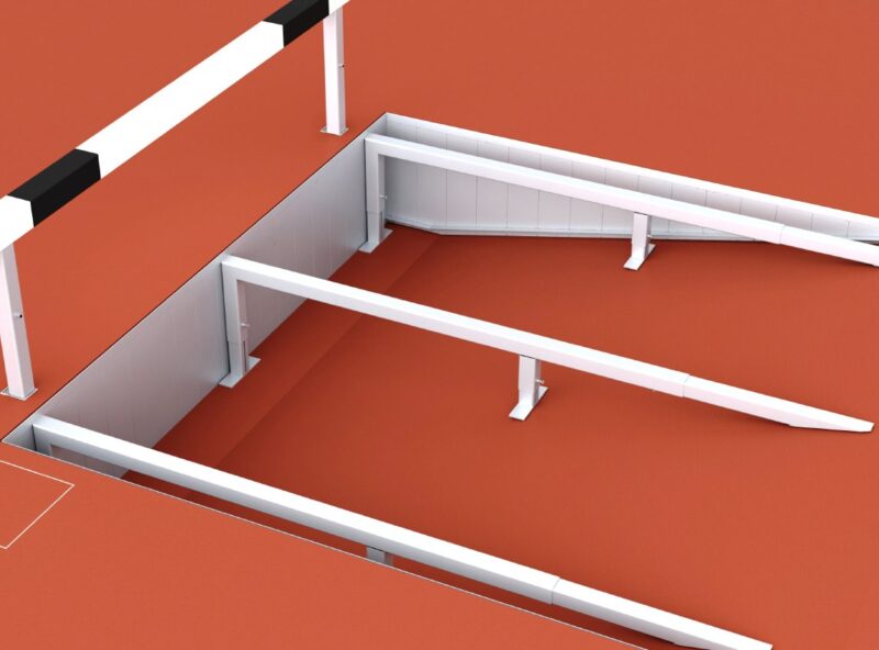 Auflageböcke aus Aluminium für Wassergraben-Abdeckung von artec Auflageböcke aus Aluminium für Wassergraben-Abdeckung von artec