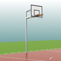 Basketball - Anlage aus Aluminium, Einmast, Ausladung: 1,25 m, Profil: 100 x 120 mm, TÜV-geprüft von artec
