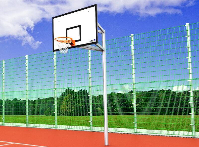 Einmast-Basketballständer aus Aluminium