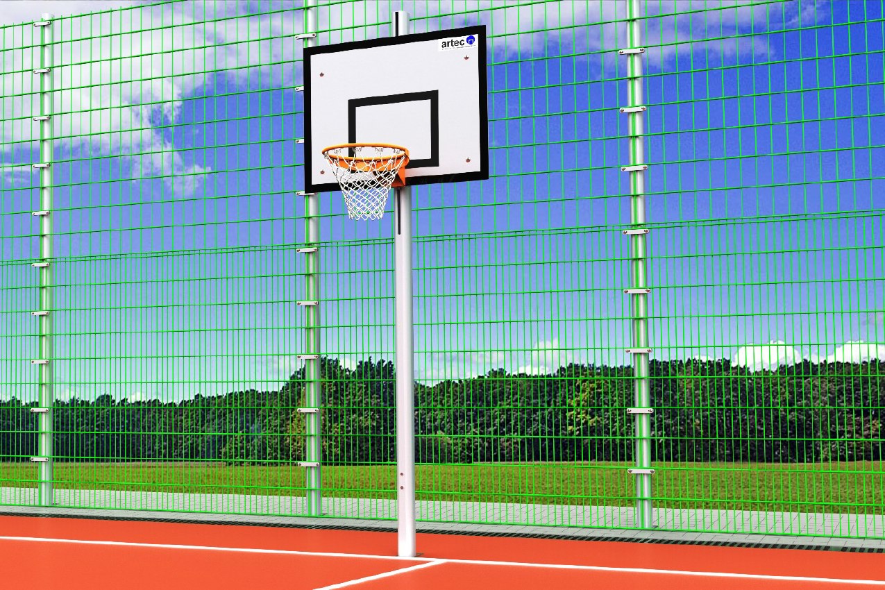 Höhenverstellbare Basketballanlage aus Aluminium