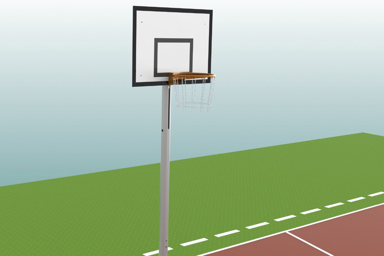 Höhenverstellbarer Basketballständer aus Aluminium