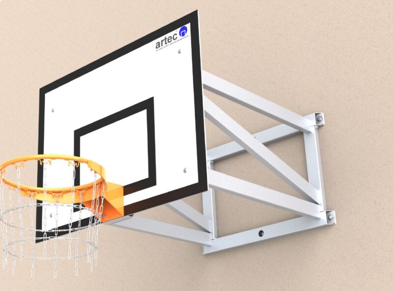 Basketballanlage zur Wandbefestigung aus Aluminium
