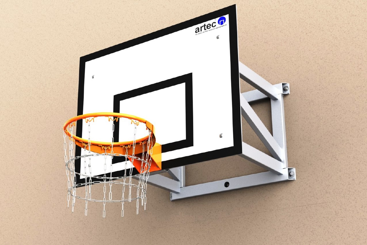Vollverschweißte Basketball-Wandkonstruktion aus Aluminium