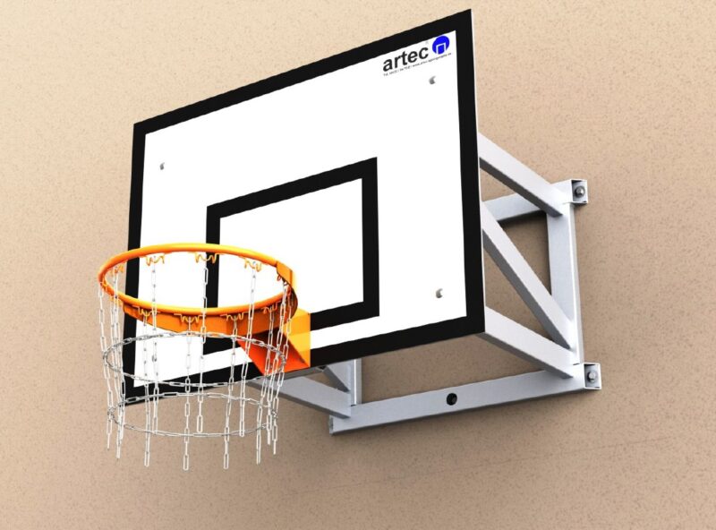 Basketballanlage zur Wandmontage aus Aluminium Basketballanlage zur Wandmontage aus Aluminium
