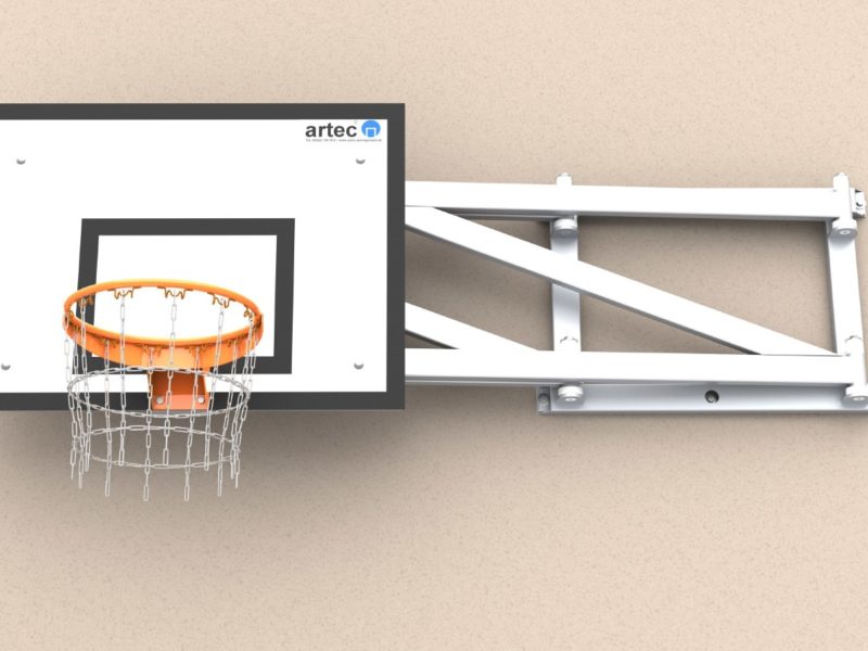 Basketballanlage zum Einklappen aus Aluminium